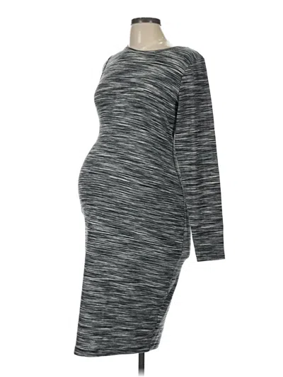 Pre-owned A Pea In The Pod Casual Dress In Gray