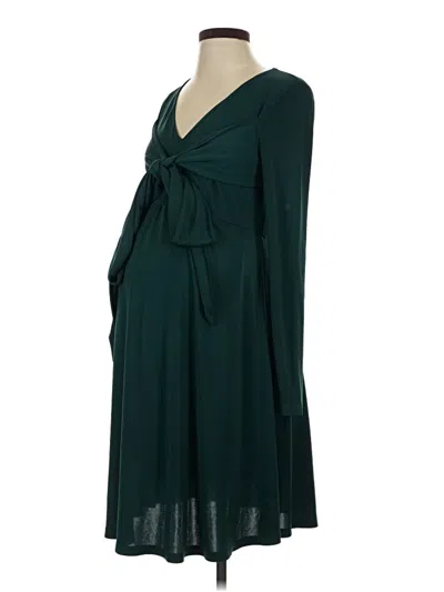 Pre-owned A Pea In The Pod Casual Dress In Green