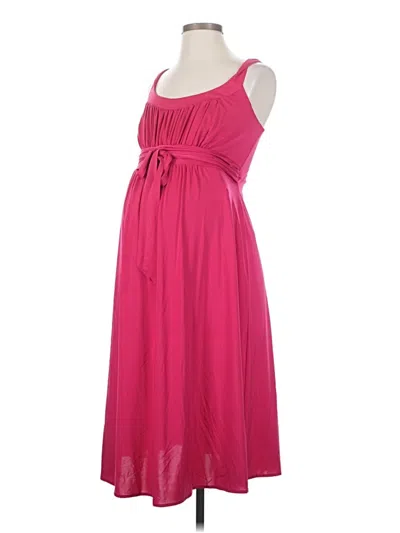 Pre-owned A Pea In The Pod Casual Dress In Pink