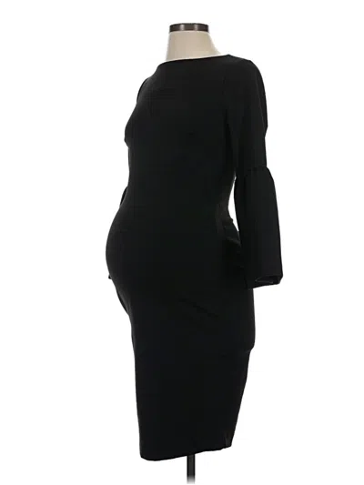 Pre-owned A Pea In The Pod Cocktail Dress In Black