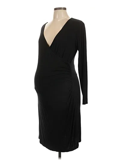 Pre-owned A Pea In The Pod Cocktail Dress In Black