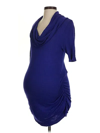 Pre-owned A Pea In The Pod Cocktail Dress In Blue