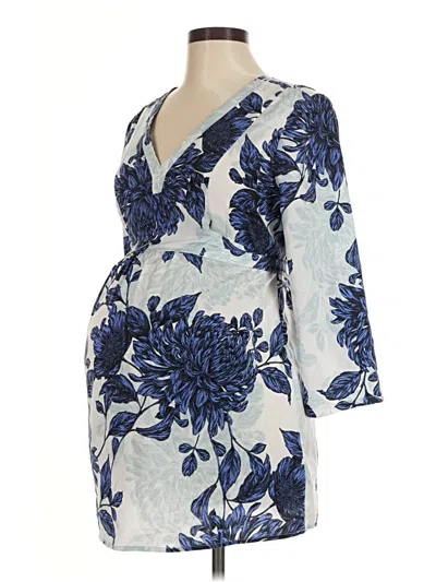 Pre-owned A Pea In The Pod Cocktail Dress In Blue