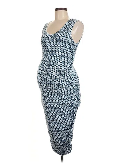 Pre-owned A Pea In The Pod Cocktail Dress In Blue