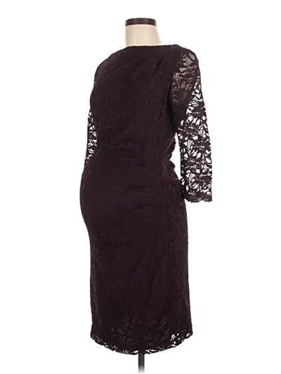 Pre-owned A Pea In The Pod Cocktail Dress In Burgundy