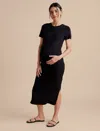 A Pea In The Pod Jersey Midi Maternity Dress In Black