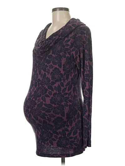 Pre-owned A Pea In The Pod Long Sleeve T-shirt In Burgundy