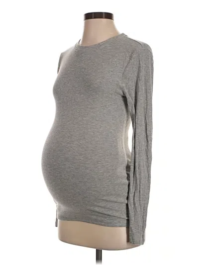 Pre-owned A Pea In The Pod Long Sleeve T-shirt In Gray
