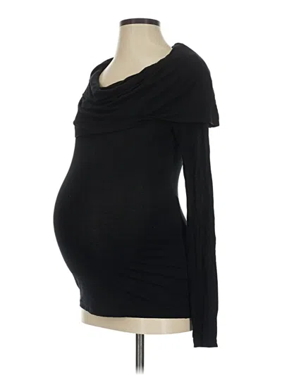 Pre-owned A Pea In The Pod Long Sleeve Turtleneck In Black