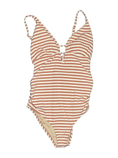 Pre-owned A Pea In The Pod One Piece Swimsuit In Tan