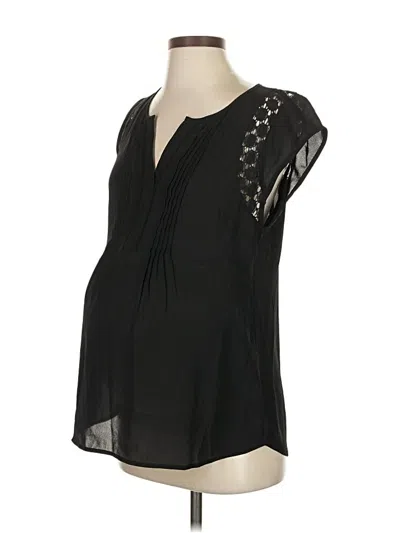 Pre-owned A Pea In The Pod Sleeveless Blouse In Black
