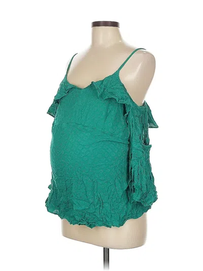 Pre-owned A Pea In The Pod Sleeveless Blouse In Green
