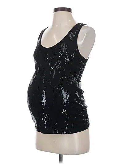 Pre-owned A Pea In The Pod Sleeveless Top Black Scoop Neck Tops