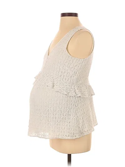 Pre-owned A Pea In The Pod Sleeveless Top White Sweetheart Neckline Tops