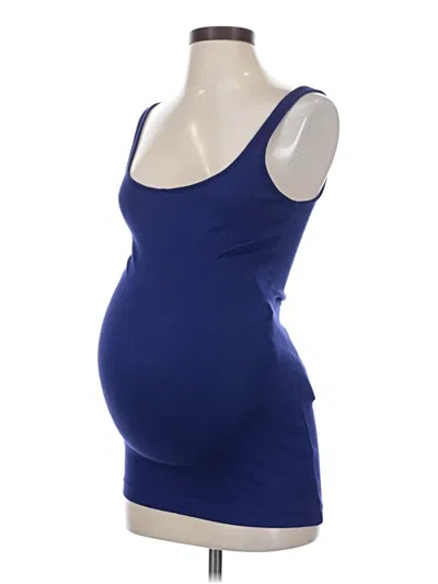 Pre-owned A Pea In The Pod Tank Top Blue Strapless Neckline Tops