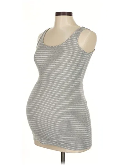 Pre-owned A Pea In The Pod Tank Top Gray Strapless Neckline Tops