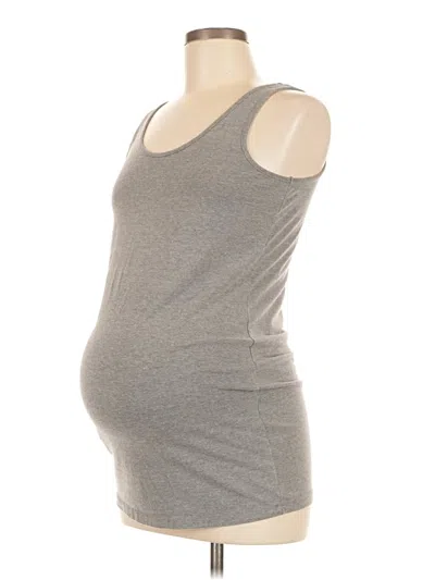 Pre-owned A Pea In The Pod Tank Top Gray Strapless Neckline Tops