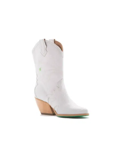 A Perfect Jane Women's Sofie Vegan Leather Boot In White