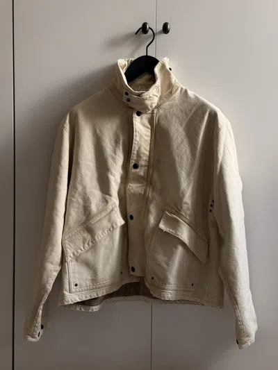 Pre-owned A Presse A.presse Vintage Silk Hemp Hunting Jacket In White