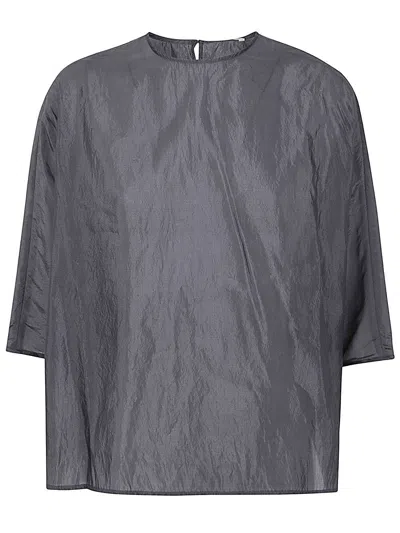 A Punto B Crew Neck Oversize Shirt In Grey