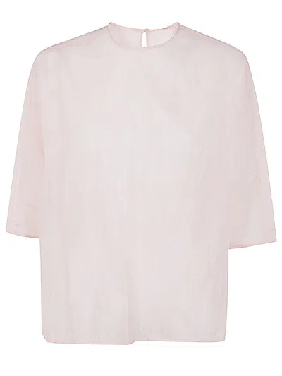 A Punto B Crew Neck Oversize Shirt In Pink & Purple