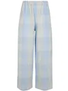 Apuntob Check-patterned Trousers In Blue