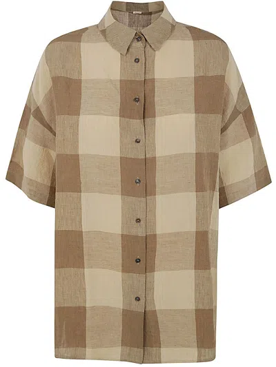 A Punto B Short Sleeves Shirt In Brown