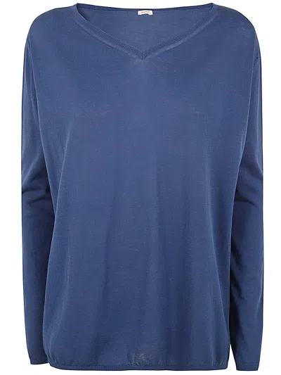 A Punto B V Neck Sweater In Blue