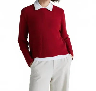 A. Putnam Mac Knit Crewneck Sweater In Ruby In Pink