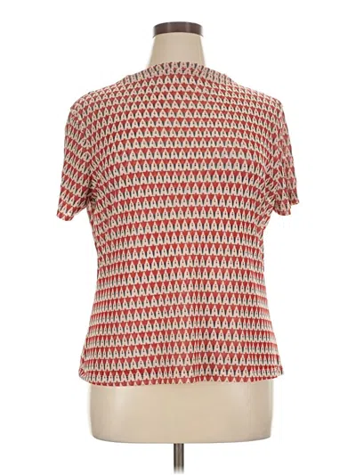 Pre-owned A. Putnam Short Sleeve Blouse In Red
