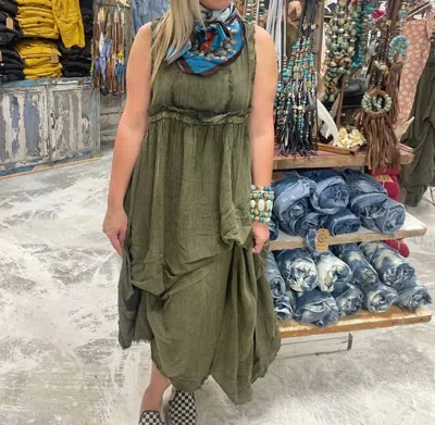 A Rare Bird Tucked Up Dress In Olive