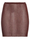 A. Roege Hove Woman Midi Skirt Brown Size Xs/s Cotton, Nylon