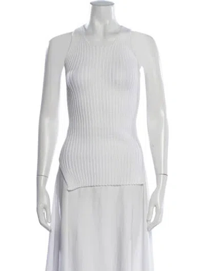 Pre-owned A. Roege Hove Crew Neck Sleeveless Top In White