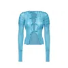 A. Roege Hove Katrine Cardigan With Long Sleeves In Blue