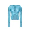 A. Roege Hove Katrine Cardigan With Long Sleeves In Blue