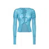 A. Roege Hove Katrine Cardigan With Long Sleeves In Blue