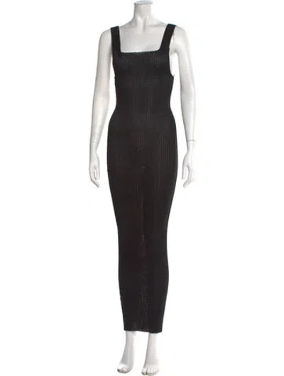 Pre-owned A. Roege Hove Square Neckline Long Dress In Black