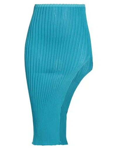 A. Roege Hove Woman Mini Skirt Azure Size M Cotton, Nylon In Blue