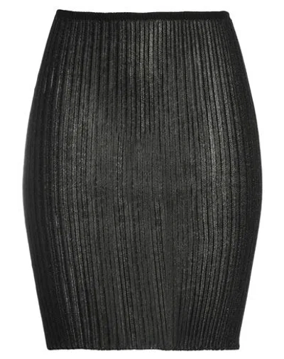 A. Roege Hove Woman Mini Skirt Black Size M/l Cotton, Nylon