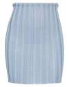 A. Roege Hove Woman Mini Skirt Sky Blue Size M Cotton, Nylon In Black