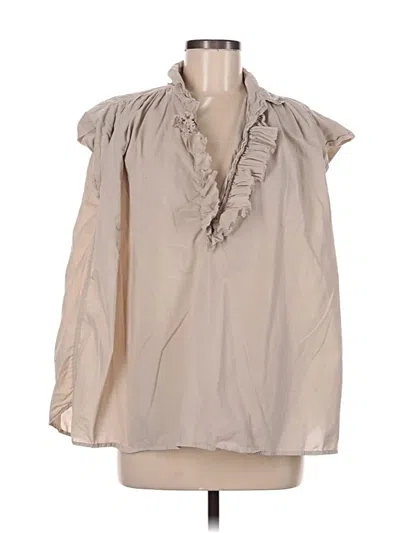 Pre-owned A Shirt Thing 3/4 Sleeve Blouse In Brown