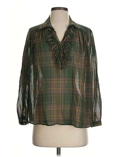 Pre-owned A Shirt Thing 3/4 Sleeve Blouse In Green