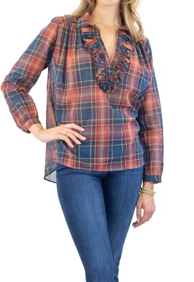 A Shirt Thing Celine Top In Plaid In Multi