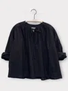 A SHIRT THING FRENCHI CABO TOP IN BLACK