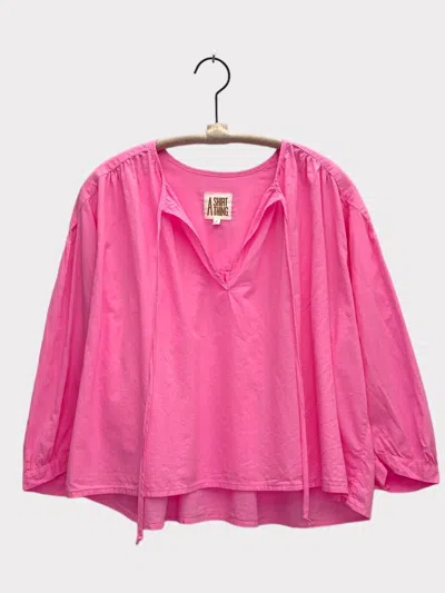 A Shirt Thing Frenchi Cabo Top In Grapefruit In Pink