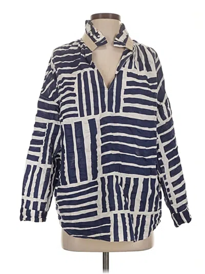 Pre-owned A Shirt Thing Long Sleeve Blouse In Blue