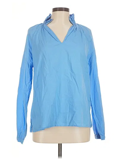 Pre-owned A Shirt Thing Long Sleeve Blouse In Blue