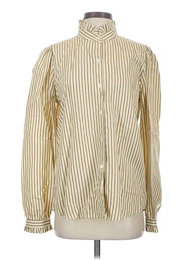 Pre-owned A Shirt Thing Long Sleeve Blouse In Gold