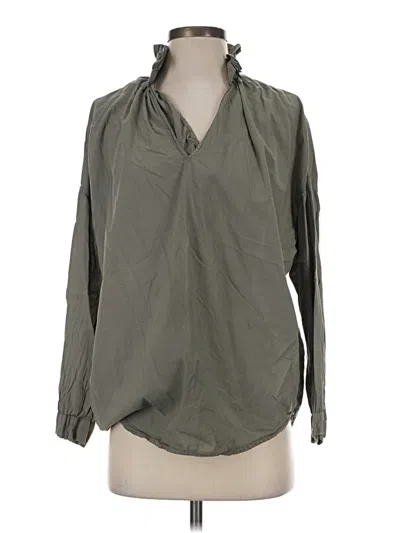 Pre-owned A Shirt Thing Long Sleeve Blouse In Gray