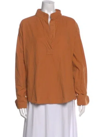 Pre-owned A Shirt Thing Long Sleeve Blouse In Orange